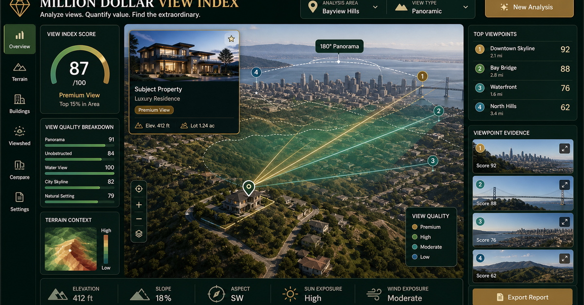 Retail analytics proof showing ranked businesses, trade area map, competitor density, foot traffic signal, and site comparison report.